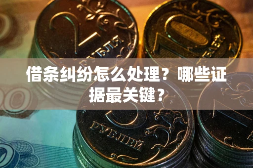 济南借条纠纷怎么处理？哪些证据最关键？