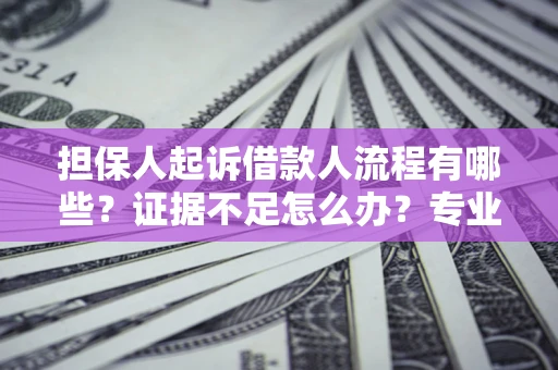 济南担保人起诉借款人流程有哪些？证据不足怎么办？专业律师解答