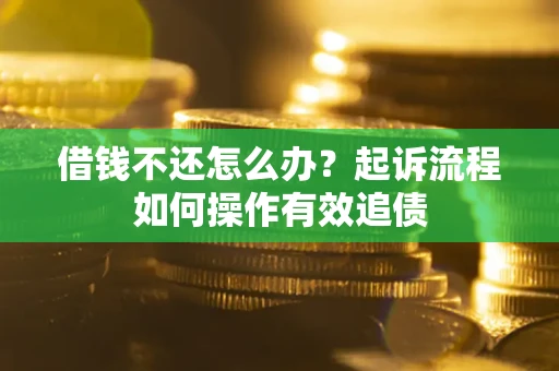 济南借钱不还怎么办？起诉流程如何操作有效追债