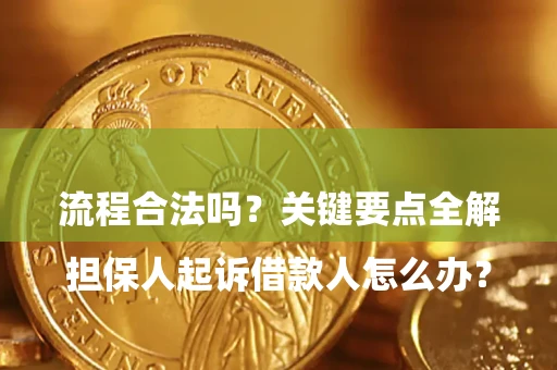 济南

担保人起诉借款人怎么办？流程合法吗？关键要点全解析